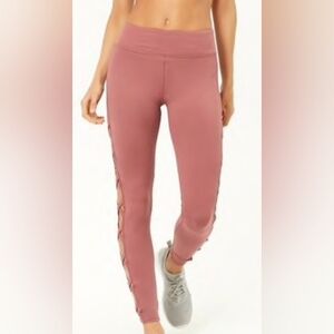 Mauve Lace-Up Leggings